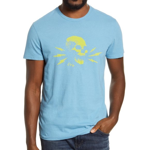 John Varvatos Other - John Varvatos Skull Lightning Bolts Tee Shirt Sky